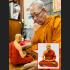 Lifelike Fine Wax Art Monk Statue Lp Pern WatBangPha Meditation Thai Amulet 9090