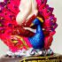 Fine Art Pidta Buddha Closed Eye Kb Ariyachat Peacock Love Pink Thai Amulet 9100