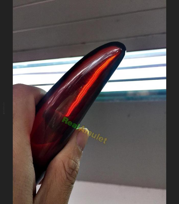 LARGE FANG NAGA EYE GEM STONE LEKLAI AMULET CRYSTAL RED DEITY BLESSED