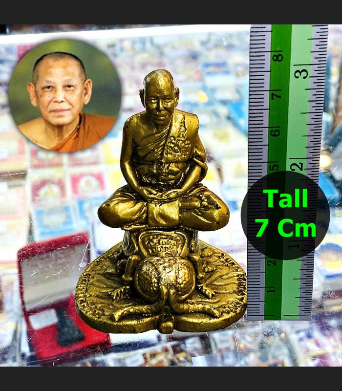 AUTHENTIC THAI PROSPER RICH AMULET HOLY MONK MEDITATION SITTING ON WASP RIDER LP JEED BE2548