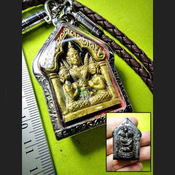 LOVE ATTRACT KHUN-PAEN CHARMING LEKLAI THAI AMULET LP KEY BEHING YINT BE2551 BLACK PAINT