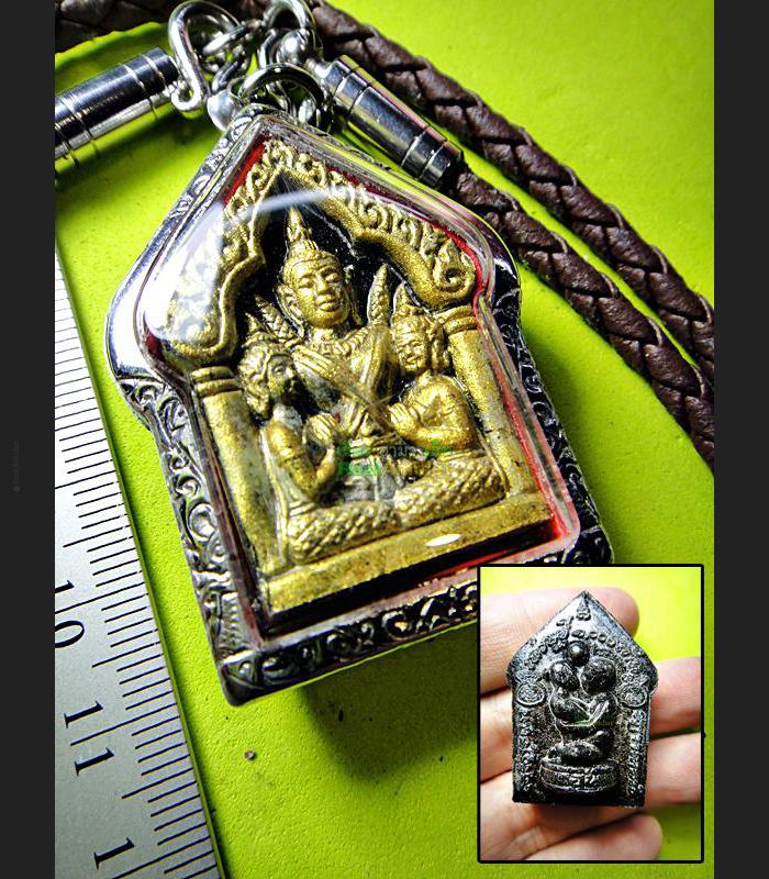 LOVE ATTRACT KHUN-PAEN CHARMING LEKLAI THAI AMULET LP KEY BEHING YINT BE2551 BLACK PAINT