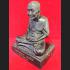 Old Large Bronze Monk Statue Meditation Lp Tuad 5x7 Inch Be2539 Thai Amulet 9244