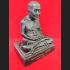 Old Large Bronze Monk Statue Meditation Lp Tuad 5x7 Inch Be2539 Thai Amulet 9244