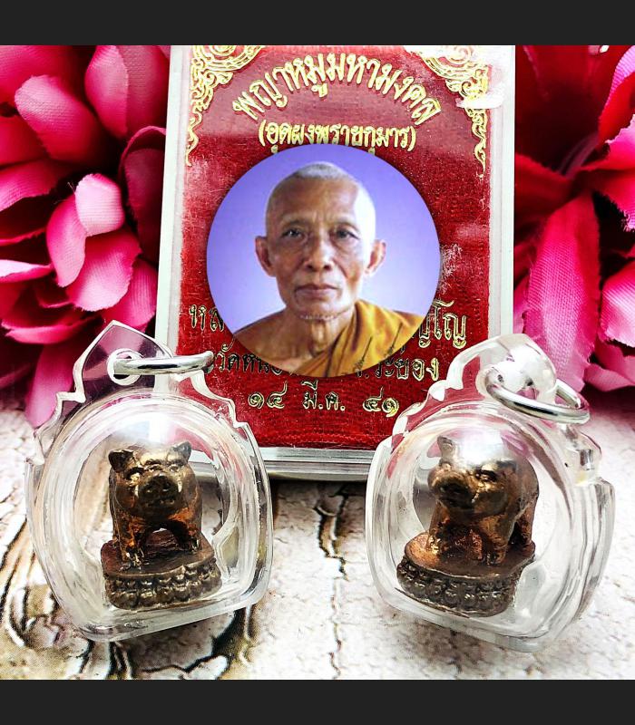 Payamoo Pig Rich Money Wealth Change Future Lucky Sakorn Be2541 Thai Amulet 9250