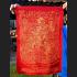 FLAG RED CLOTH MONEY RICH HOLY CHARMING JOWNGOR JOKER DANCE WEALTH THAI AMULET LP DENG BE2551