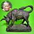 LARGE BUFFALO COW PROTECTION GHOST HUNTER BRONZE STATUE THAI AMULET LP KALONG