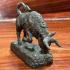 LARGE BUFFALO COW PROTECTION GHOST HUNTER BRONZE STATUE THAI AMULET LP KALONG