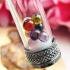 Leklai Naga Eye Takrut Crystal 9pcs Color Magic Lucky Immortal Thai Amulet #9485