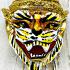 Puseir Lersri Tiger Head Khon Mask Powerful Leader WatBangpha Thai Amulet #9520