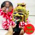 Lersri Gold Mask Head Khon Fortune Healing Well Pern Watbangpha Thai Amulet 9526
