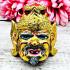 Lersri Gold Mask Head Khon Fortune Healing Well Pern Watbangpha Thai Amulet 9526
