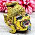 Lersri Gold Mask Head Khon Fortune Healing Well Pern Watbangpha Thai Amulet 9526