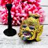 Lersri Gold Mask Head Khon Fortune Healing Well Pern Watbangpha Thai Amulet 9526