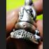 REAL THAI AMULET PHA-KRING BELL OLD SILVER RICH MOEY ATTRACT LUCKY LP KEY