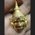 REAL THAI AMULET CHARMING PHA LUCK 18K GOLD FACE GOD LP TADD 9591