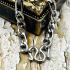 Necklace Stainless Steel Chain Multi Hook Wearing Hanging Thai Amulet 30cm #9663