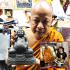 Large Sankajai Happy Buddha Meditation Fast Rich Lp Pern Statue Thai Amulet 9721 BLACK BE2555