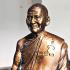 Large 18cm Monk Key Bronze Statue Lucky Change Fortune Be2548 Thai Amulet #9738