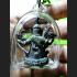 MINIATURE BRONZE LERSRI HERMIT 4 HAND ARMED GOD LP NONG AMULET THAI DEITY 2T