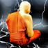 Lifelike Wax Art Monk Statue Meditation Lp Tuad WatChanghai Thai Amulet #9860