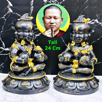 Statue Guman Boy Spirit Money Gambling Lotto Rich 4Face Subin Thai Amulet #9895