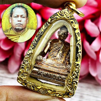 Wealth Rich Money Magic Copper Miniature Monk Kritsana Be2547 Thai Amulet #9950