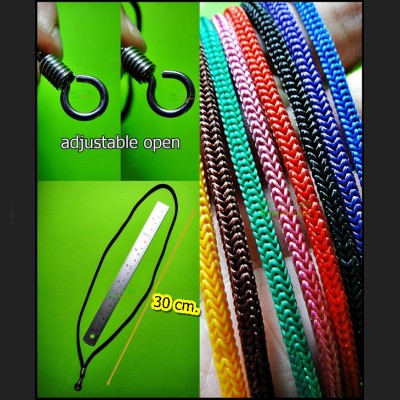 THAI AMULET NECKLACE WEAR NYLON STRING 30CM ADJUSTABLE STEEL CHAIN HANGING