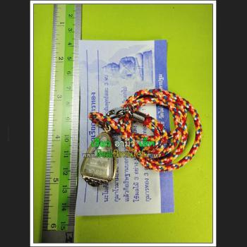 PENDANT 18K BOY SPIRIT GUMAN THONG MEDITATION TREASURE WEALTH RICH THAI AMULET LP POOL 2003