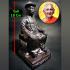 Bronze Statue Ergerfong Father Gambling Windfall Lp Key Be2552 Thai Amulet #5057