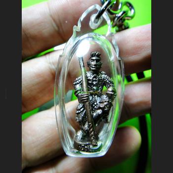 Standing Sunwukong Monkey King Gambling Casino Rich Key Be2553 Thai Amulet #5103