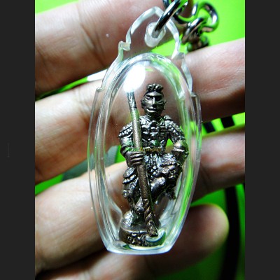 Standing Sunwukong Monkey King Gambling Casino Rich Key Be2553 Thai Amulet #5103