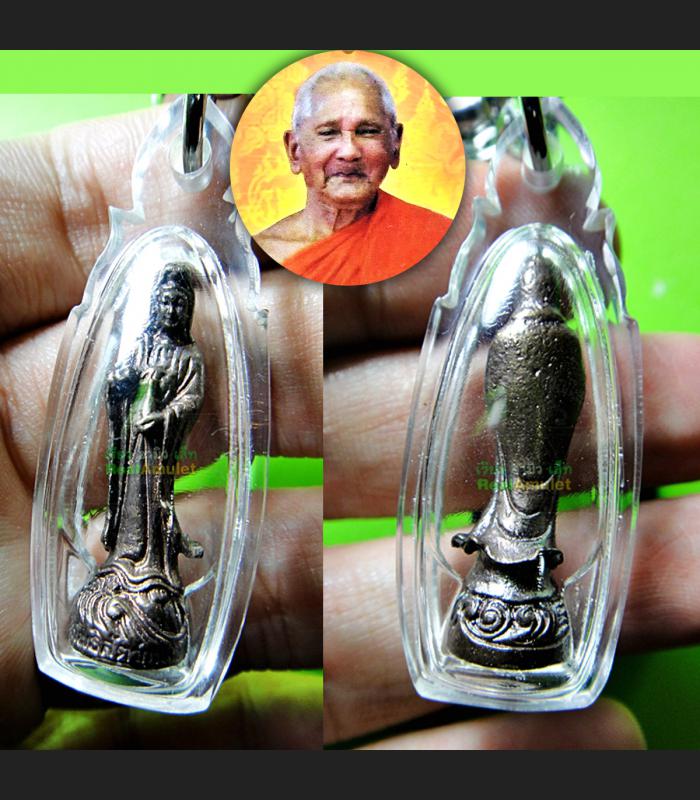 Stand Mercy Magic Guanyin Statue Bodhisattva Debt Less Lp Key Thai Amulet #5105