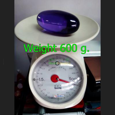 JUMBO LARGE NAGA EYE HEALING LUCKY RIVER CAVE THAI AMULET GEM STONE LEKLAI CRYSTAL DEITY BLESSED EGG SHAPE PURPLE