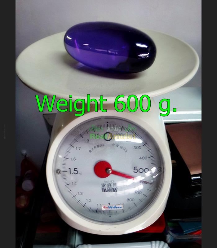 JUMBO LARGE NAGA EYE HEALING LUCKY RIVER CAVE THAI AMULET GEM STONE LEKLAI CRYSTAL DEITY BLESSED EGG SHAPE PURPLE