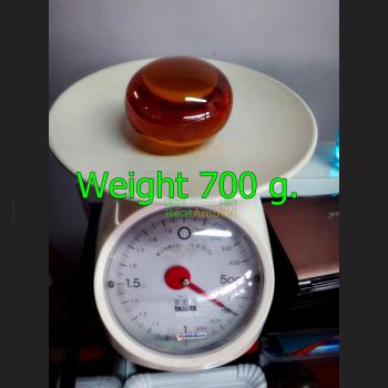 JUMBO LARGE NAGA EYE HEALING LUCKY RIVER CAVE THAI AMULET GEM STONE LEKLAI CRYSTAL DEITY BLESSED ROUND SHAPE ORANGE