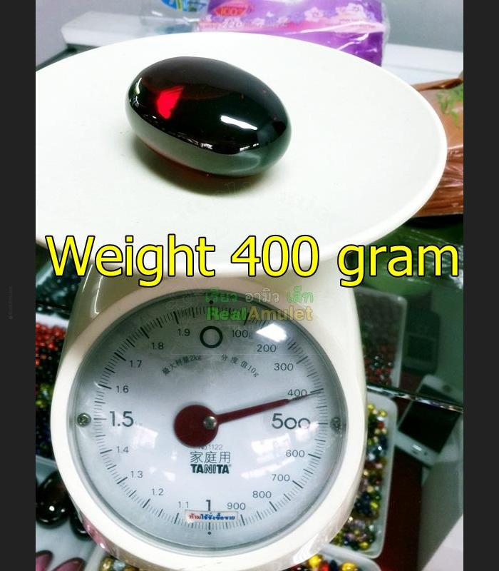 JUMBO LARGE NAGA EYE HEALING LUCKY RIVER CAVE THAI AMULET GEM STONE LEKLAI CRYSTAL DEITY BLESSED OVAL SHAPE RED BLOOD
