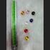 SET 7 COLOR CRYSTAL HEALING STONE NAGA EYE DIVIN LEKLAI ROUND BUTTON SHAPE NETURAL GEMS