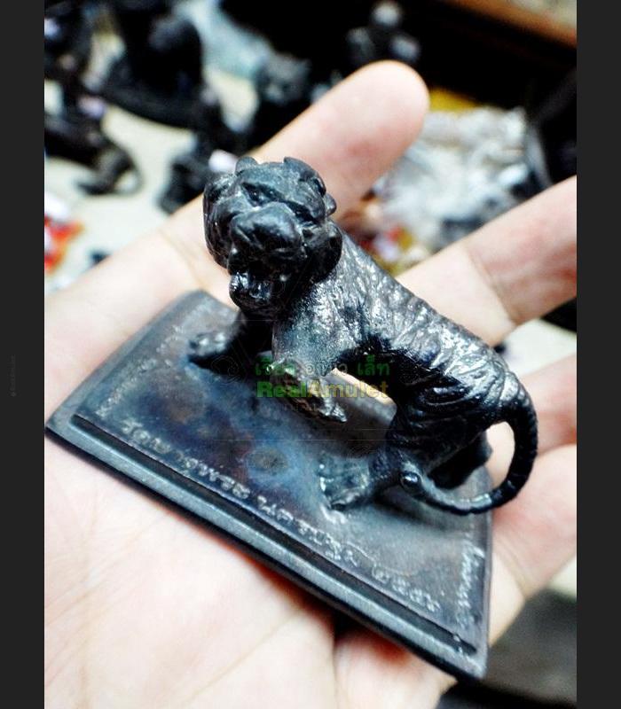 MINIATURE BRONZE STAUE THAI AMULET TIGER BOSS LEADER POWERFUL CONTROL MIND LP PERN