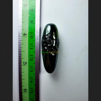 THAI AMULET NATURAL ORIGIN SHAPE LEKLAI GLOSSY RAINBOW METAL CAVE DROP 4CM