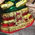 Seated Emerald Buddha Statue Meditation Magic Green Gold Rainy Thai Amulet #5402