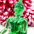 Touch Earth Buddha Statue Posture Peaceful Smiling Green Decor Thai Amulet #5407
