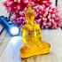 Home Decor Seated Buddha Statue Figurine Peaceful Magic Amber Thai Amulet #5408