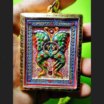THAI REAL AMULET SOMDEJ PAINT BUTTERFLY LOVE RICH SPIDER KUBA KRITSANA 2011