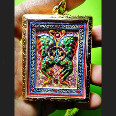 THAI REAL AMULET SOMDEJ PAINT BUTTERFLY LOVE RICH SPIDER KUBA KRITSANA 2011