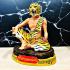 BRONZE STATUE LERSRI HERMIT GOD THAI AMULET TIGER FACE COLORED HAND PAINT LP PERN WAT BANGPHA BE2555