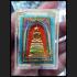 SOMDEJ 108 MONK MASS BLESSED THAI AMULET WAT NOK 9 ROW SEAT GOLD PAINT ORANGE