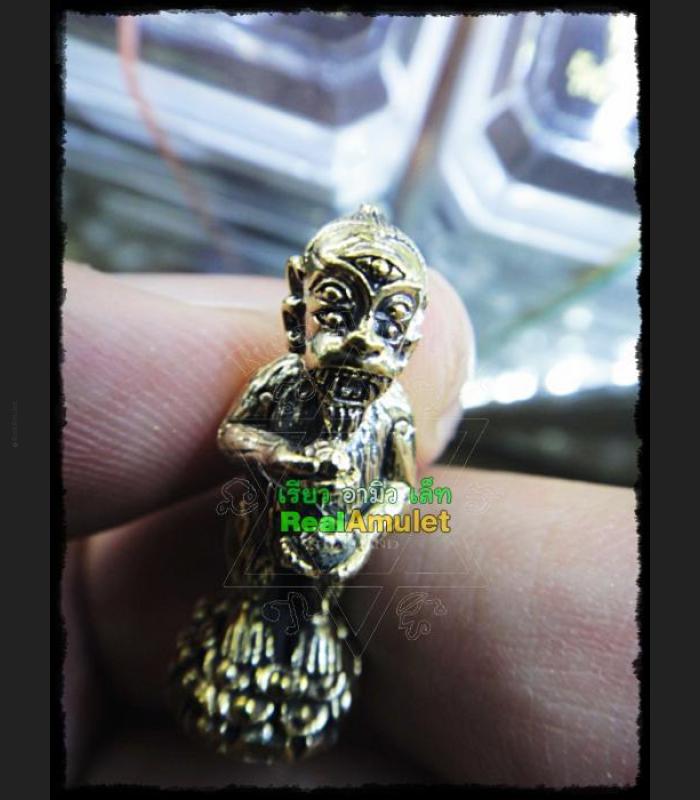 THAI AMULET MONKEY SIHU-HATA 4 ERA 5 EYE CASINO GAMBLING WIN SUBIN YELLOW