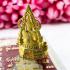 Chinnaraj Miniature Peaceful Buddha Lp Key Happiness Gold Plate Thai Amulet 6128