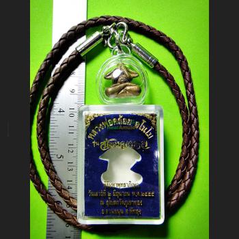 THAI AMULET 6 HAND CLOSED EYES PIDTA BUDDHA MINIIATURE BRONZE POWERFUL KLOY